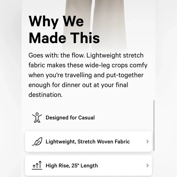 Lululemon Stretch Woven Ruffle-Waist Wide-Leg Cropped Pant Size XXS - Picture 9 of 13